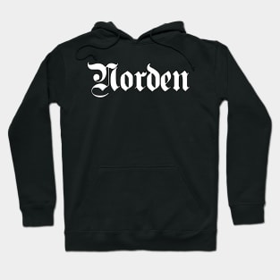 Norden written with gothic font Hoodie